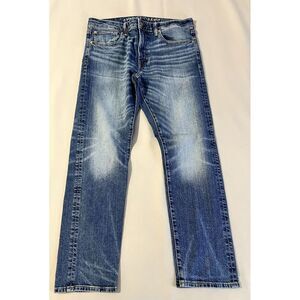 American Eagle Jeans‎ Men 34x32 Slim Straight Dark Wash Stretch Flex Denim Pants